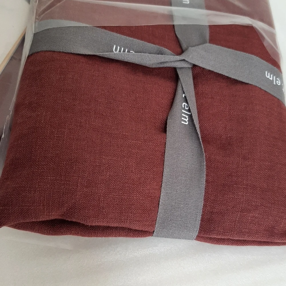 West Elm Belgian Flax Linen King Shams Currant